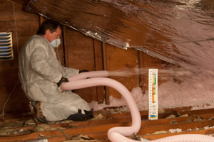 Fiberglass insulation installed Kansas